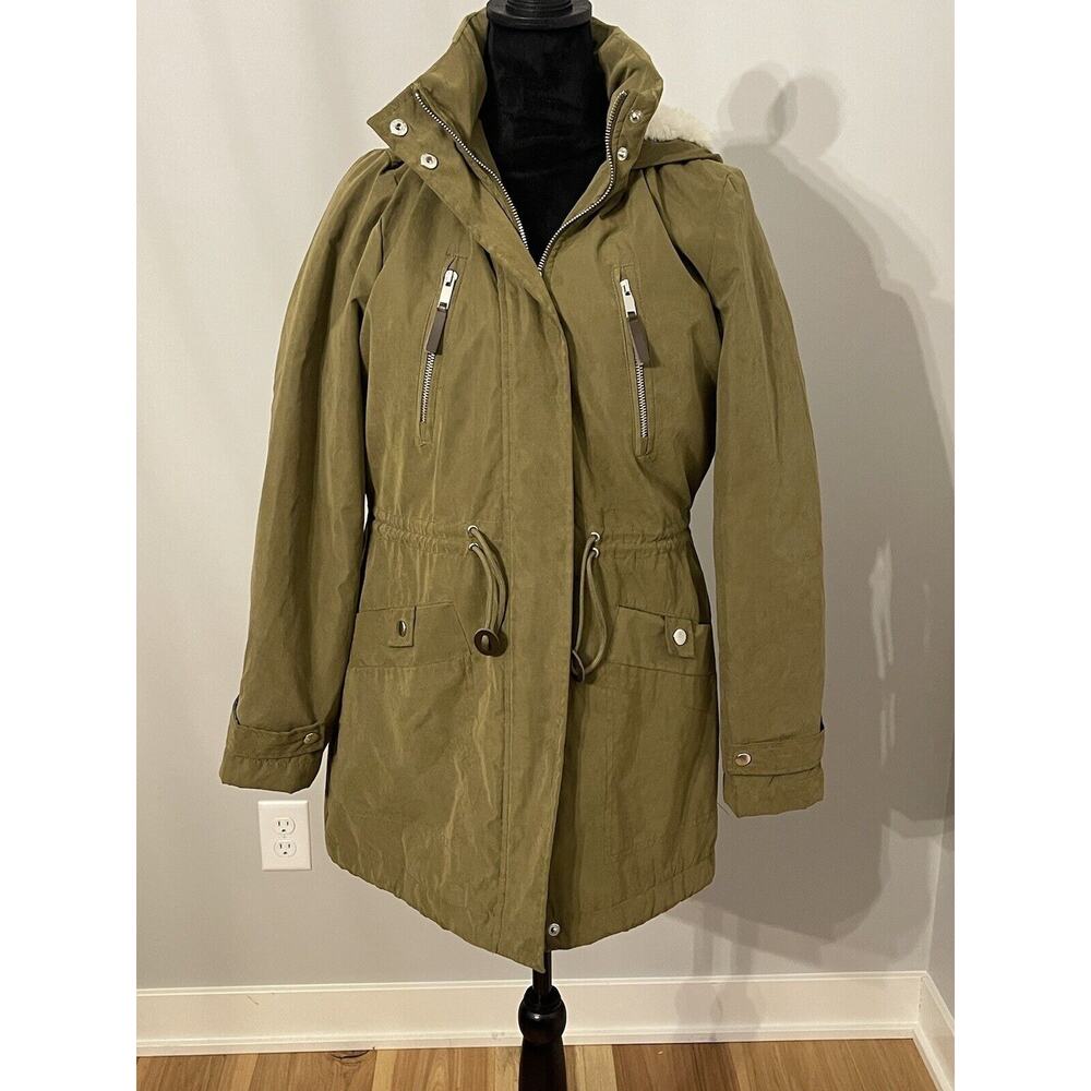 Altar'd State Winter Jacket Women's Medium Olive Drawstring Waist Tie